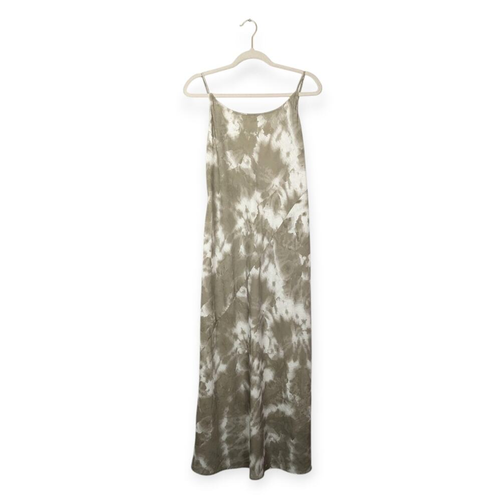 Thakoon Collective Green & White Tie Dye Scoop Back Maxi Dress Size 6